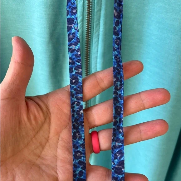 Logo By Lorie Goldstein Lounge XL Turquoise Cape Hoodie Zip Up Cardigan - Picture 6 of 11